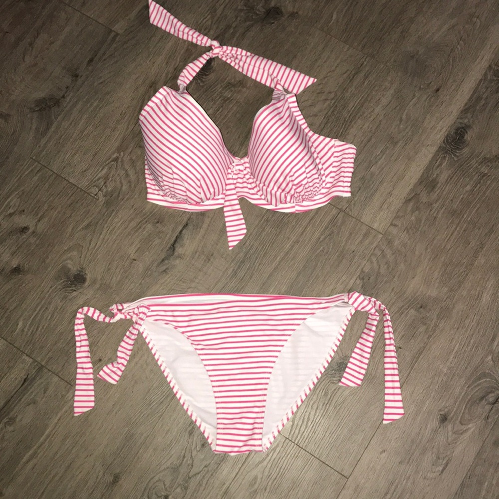 Pink and White, Swimsuits for All, bikini
